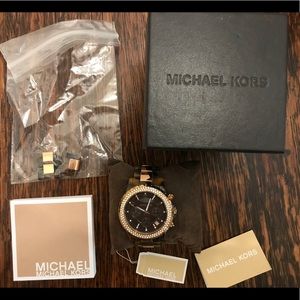 Michael Kors Tortoise and Rose gold watch